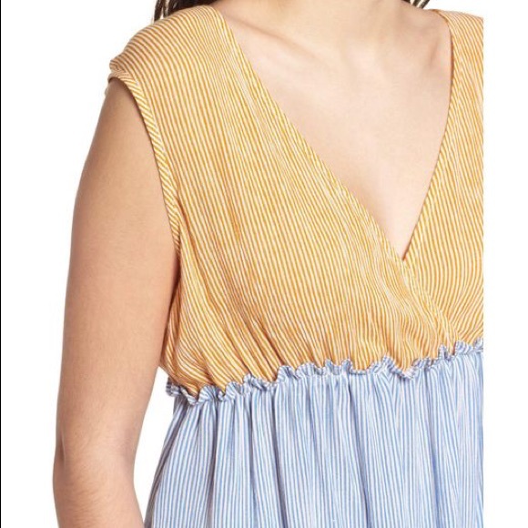 BP Mixed Stripe Tie Back Top Size Medium - Picture 2 of 2